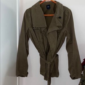 Green jean jacket